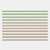 Fun Green, White, Red Christmas Themed Patterns Geschenkpapier Set (Vorderseite 2)