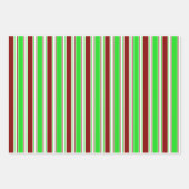Fun Green, White, Red Christmas Themed Patterns Geschenkpapier Set (Vorderseite)