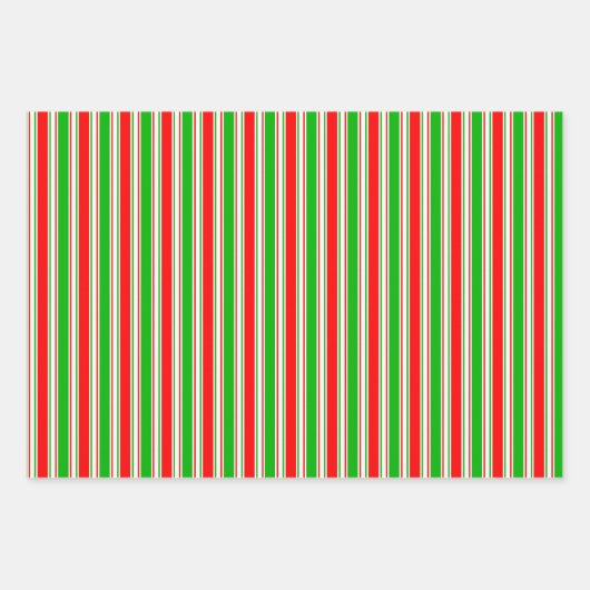 Fun Green, White, Red Christmas Themed Patterns Geschenkpapier Set (Vorderseite 2)