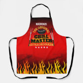 Fun GRILL MASTER Extraordinaire Gradient and Flame Schürze (Vorderseite)