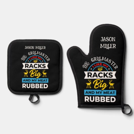 Fun Grill Master Ofenhandschuh & Topflappen-Set (Vorderseite)