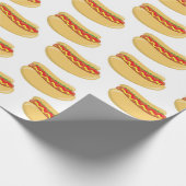 Fun GRILLEN Hotdog Muster Party Packpapier (Ecke)