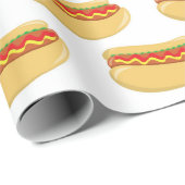 Fun GRILLEN Hotdog Muster Party Packpapier (Rolleneckpunkt)