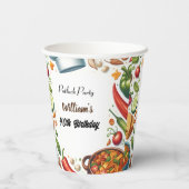 Fun Grillen Taco Koch Soup Potluck Party 40. Gebur Pappbecher (Rückseite)