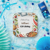 Fun Grillen Taco Koch Soup Potluck Party 40. Gebur Pappteller (Party)