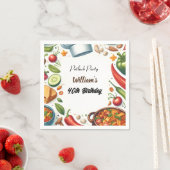 Fun Grillen Taco Koch Soup Potluck Party 40. Gebur Serviette (Beispiel)