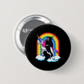 Fun Grim Sensenmann reiten ein Einhorn Tod Unicorn Button (Vorne & Hinten)