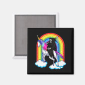 Fun Grim Sensenmann reiten ein Einhorn Tod Unicorn Magnet (Vorderseite/Rückseite)