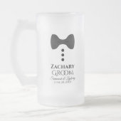 Fun Groom Black Krawatte Tuxedo Mattiert Bier Tass Mattglas Bierglas (Links)