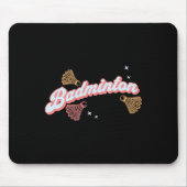 Fun Groovy Badminton und Shuttles Mousepad (Vorne)
