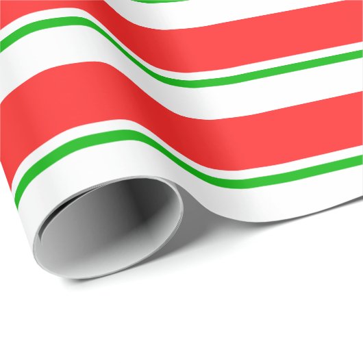 Fun Grün, Weiß, Rot Weihnachtsklänge Geschenkpapier (Rolleneckpunkt)