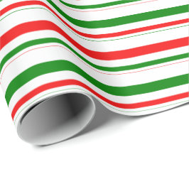 Fun Grün, Weiß, Rot Weihnachtsklänge Geschenkpapier