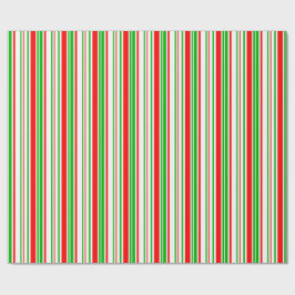 Fun-Grün-, Weiß-, Rote Streifen-/Linienmuster Geschenkpapier