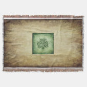 Fun grundirisches Glücksspiel-Kleeblatt Decke (Vorderseite)