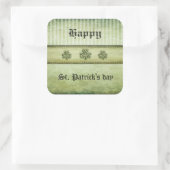 Fun grundirisches Glücksspiel-Kleeblatt Quadratischer Aufkleber (Tasche)