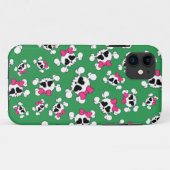 Fun grüne Schädel und Bogen Muster Case-Mate iPhone Hülle (Rückseite (Horizontal))