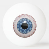 Fun gruselig blaues Eyeballdesign Tischtennisball (Rückseite)