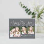 Fun Gruß EDITABLE FARBE Neujahrskarte Postkarte (Stehend Vorderseite)