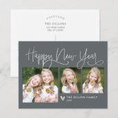 Fun Gruß EDITABLE FARBE Neujahrskarte Postkarte (Vorne/Hinten)
