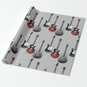Fun Guitar Musician Pattern Geschenkpapier