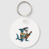 Fun Guitar PlayingT-Shirt Schlüsselanhänger (Rückseite)