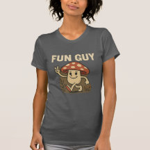 „Fun Guy“-Pilz-T-Shirt – Süßes Cartoon-Pun-Shirt 