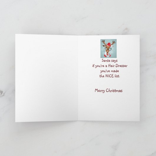 Fun Hair Dresser Weihnachten wünscht Weihnachten (Innenseite)