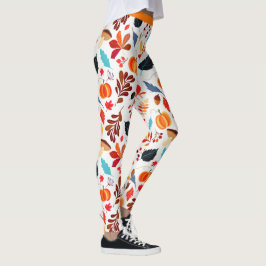 Fun Halloween Autumn Pumpkin Pattern Yoga Leggings