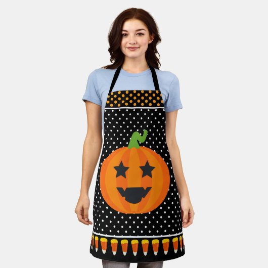 Fun Halloween Baby Pumpkin Candy Corn Schürze (Getragen)