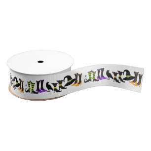Fun Halloween Band mit Spiders Crows Hexenhats Ripsband