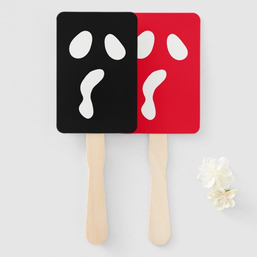 Fun Halloween bootgesichtsgeister beängstigendes P Fächer (Vorne und Hinten)