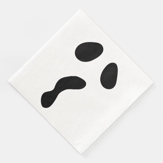 Fun Halloween bootgesichtsgeister beängstigendes P Serviette (Ecke)