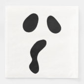 Fun Halloween bootgesichtsgeister beängstigendes P Serviette (Vorderseite)