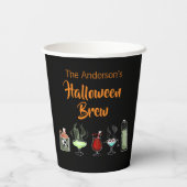 Fun Halloween Brew schwarz Pappbecher (Rückseite)