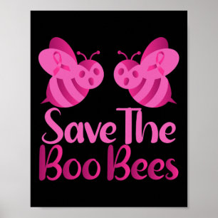 Fun Halloween Brustkrebs-T-Shirt Rettete die Boo-B Poster