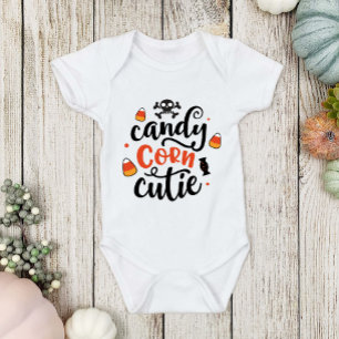Fun Halloween Candy Corn Süsse Baby Name Baby Body Strampler