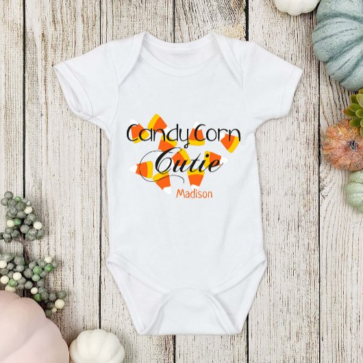 Fun Halloween Candy Corn Süsse Baby Name Baby Strampler