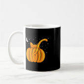 Fun Halloween Cat Hintern Pumpkin Orange Tab Kaffeetasse (Links)