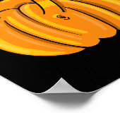 Fun Halloween Cat Hintern Pumpkin Orange Tab Poster (Ecke)