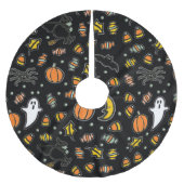 Fun Halloween Decor Polyester Weihnachtsbaumdecke (Vorderseite)