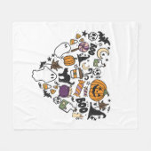 Fun Halloween Designs Halloween Herz Fleecedecke (Vorderseite (Horizontal))