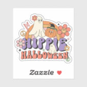 Fun Halloween Designs Hippie Halloween Retro Aufkleber (Blatt)