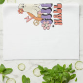 Fun Halloween Designs Hippie Halloween Retro Geschirrtuch (Gefaltet)