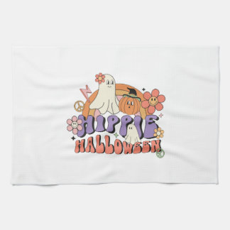 Fun Halloween Designs Hippie Halloween Retro Geschirrtuch