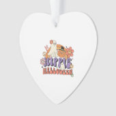 Fun Halloween Designs Hippie Halloween Retro Ornament (Vorderseite)