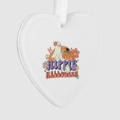 Fun Halloween Designs Hippie Halloween Retro Ornament (Vorderseite)
