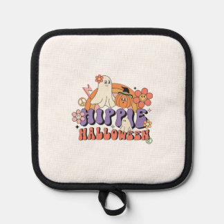 Fun Halloween Designs Hippie Halloween Retro Topflappen