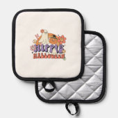 Fun Halloween Designs Hippie Halloween Retro Topflappen (Vorderseite/Rückseite)