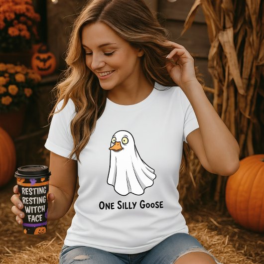 Fun Halloween Ein Albernes Gänse-T-Shirt; Geisterk T-Shirt