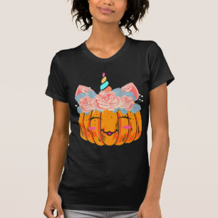 Fun Halloween Erntedank Niedlich Unicorn Pumpkin C T-Shirt